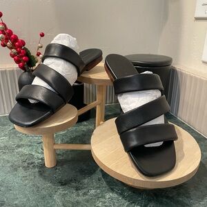Vince Black Strappy Sandals
